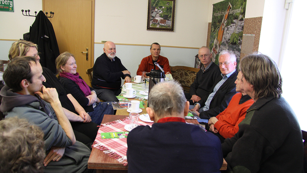 Gesprächsrunde in Golzow (bei Eberswalde), Foto: Michael Jungclaus, MdL
