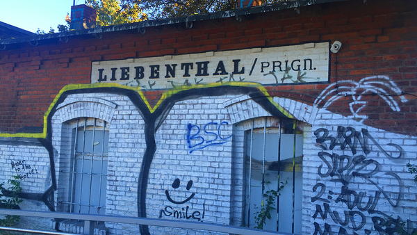 Barrikadiertes und mit Grafitti besprühtes Bahnhofsgebäude in Liebenthal, Foto: Michael Jungclaus, MdL