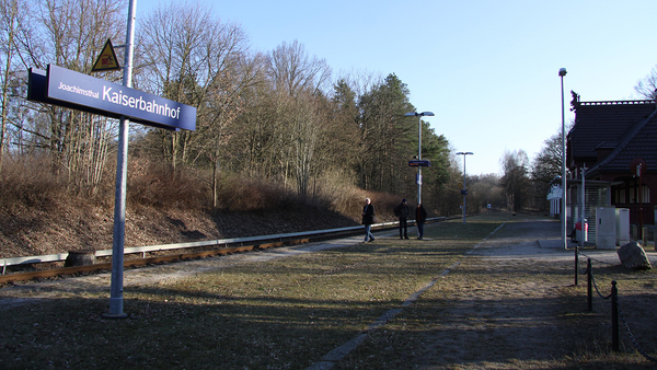 Bahnsteig in Joachimsthal Kaiserbahnhof, Foto: Michael Jungclaus, MdL
